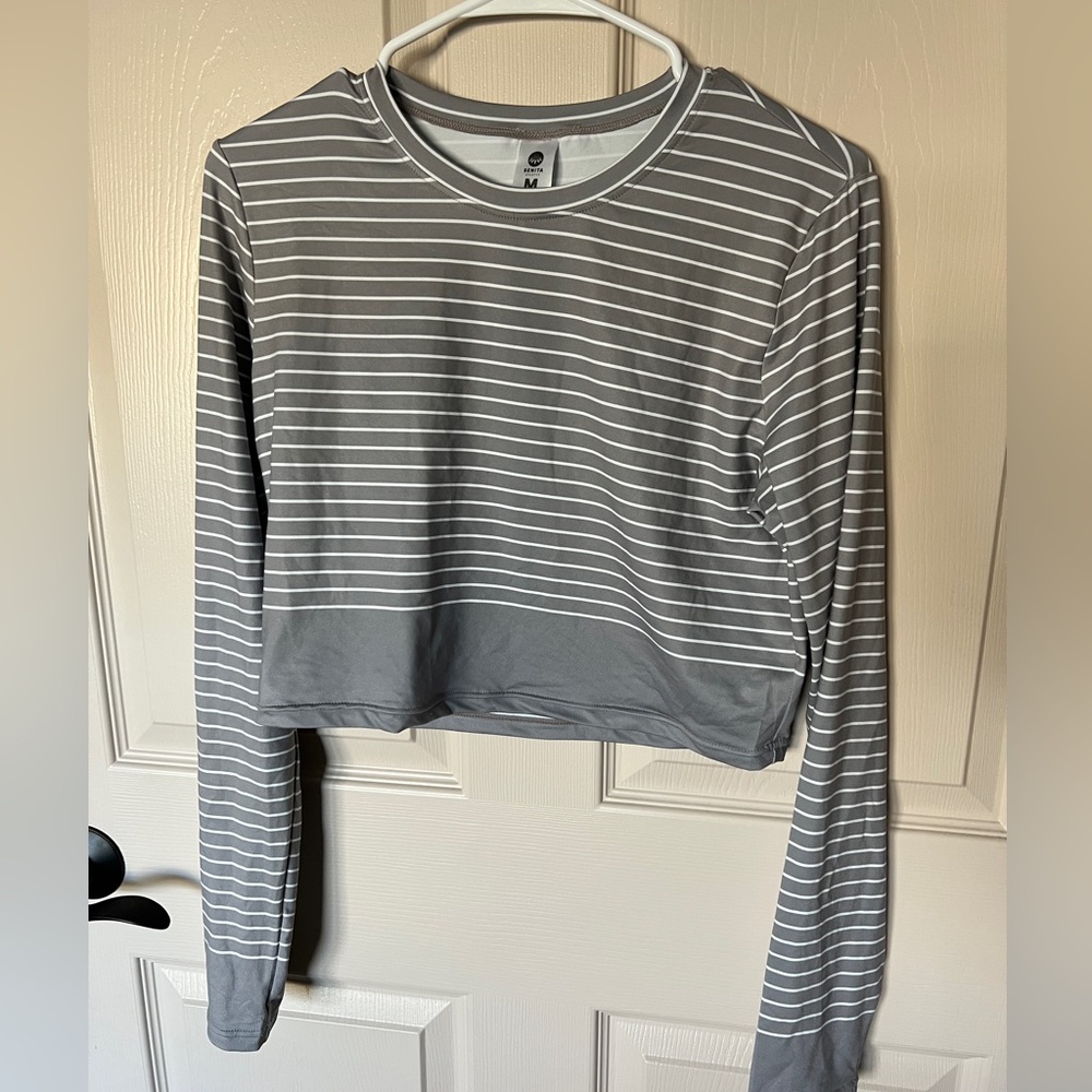 Grey workout top